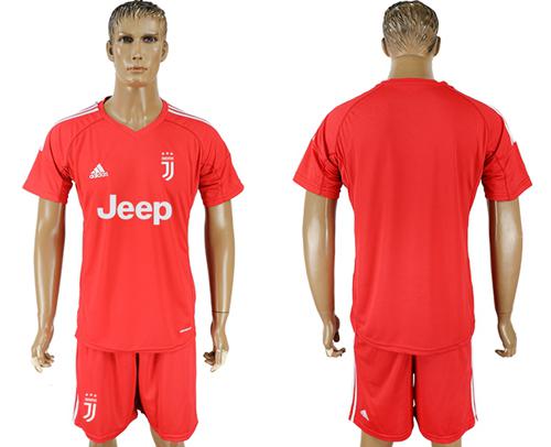 Juventus Blank Red Goalkeeper Soccer Club Jersey